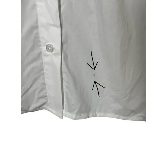 NWT Madewell Button-Front Mini Poplin Shirtdress in White Size S - Picture 15 of 15